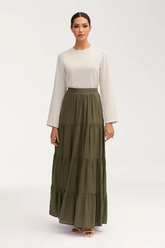 Sana Maxi Skirt - Dark Forest