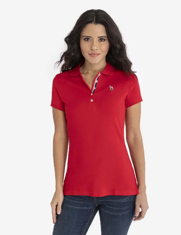 SOLID INTERLOCK POLO SHIRT